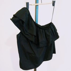 Halogen One Shoulder Ruffle Blouse